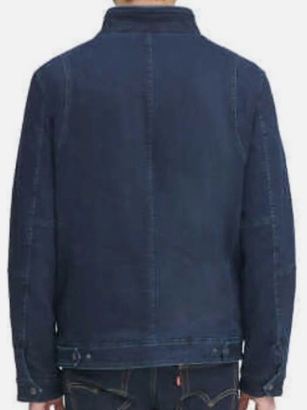 NWOT- Levi's Navy Blue Denim-Style Military Trucker Jacket